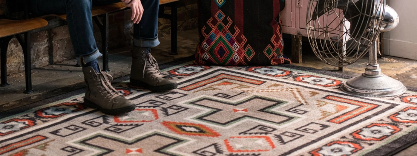 Cabin Rustic Rugs with Writing on It